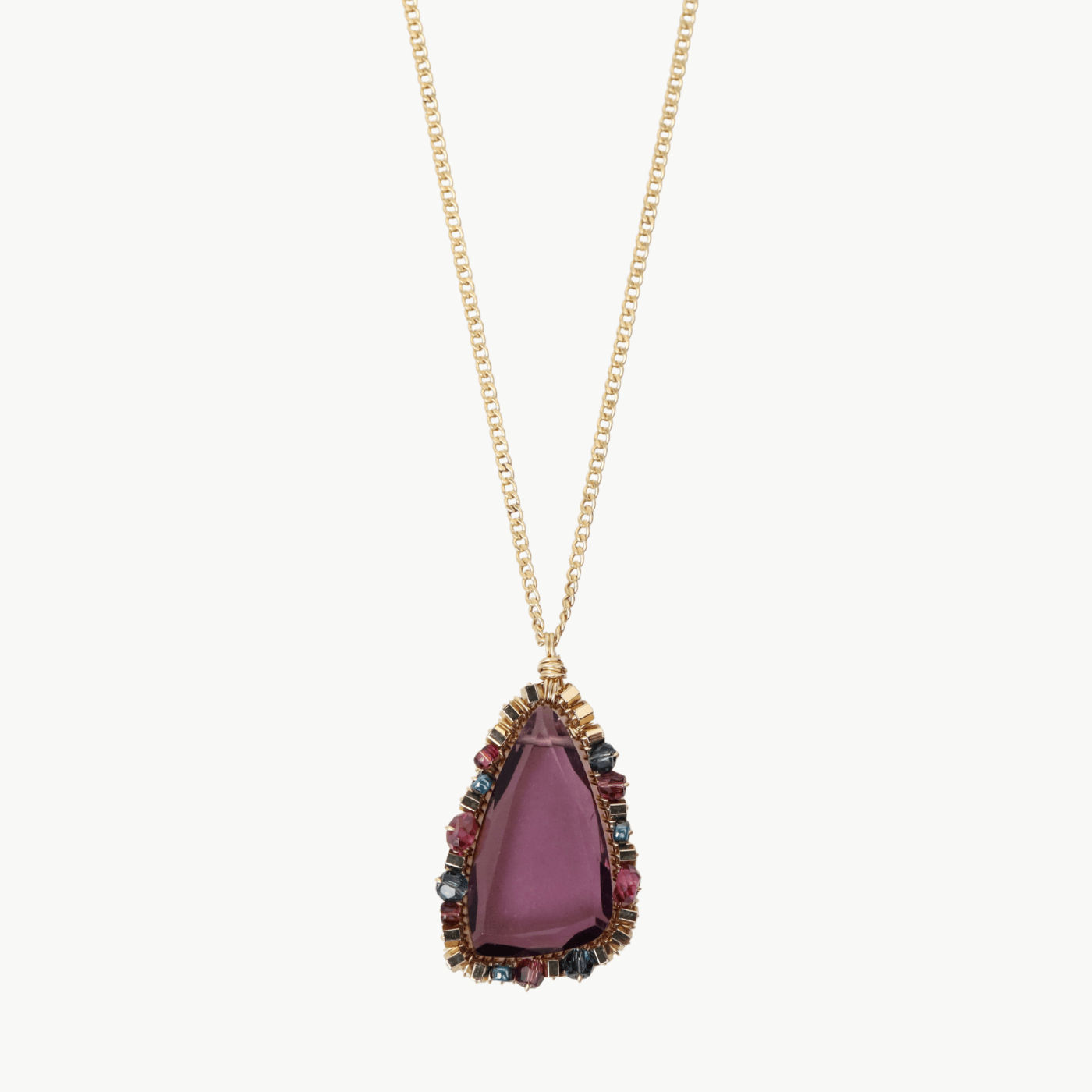 NKL-GF Gold Filled Berry Mix Necklace - Amethyst Quartz w