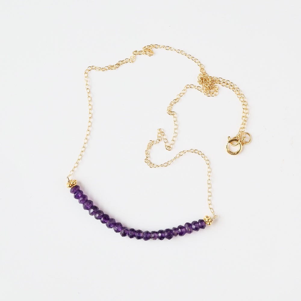 
                      
                        NKL-GF Gold Filled Chain with Gemstone Arc - Amethyst
                      
                    