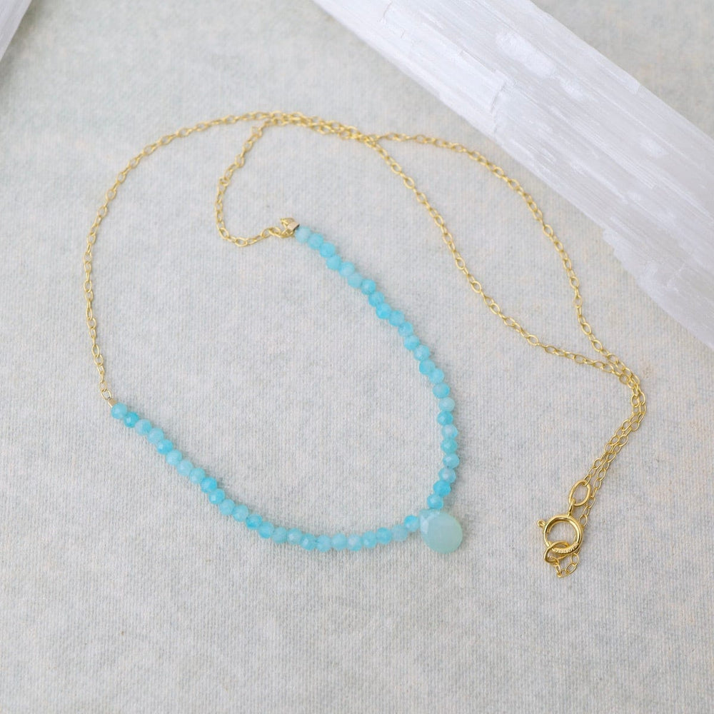 
                      
                        NKL-GF Gold Filled Chain with Gemstone Arc & Briolette Dr
                      
                    