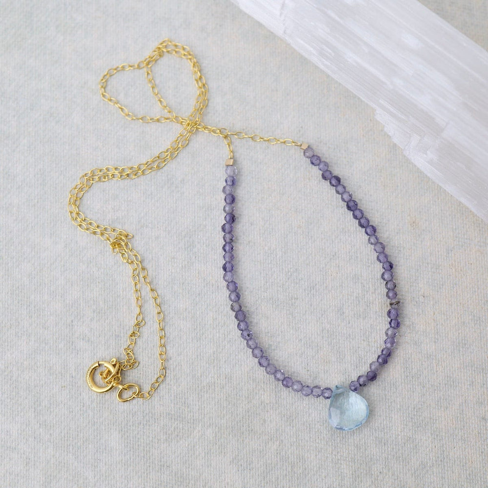 
                      
                        NKL-GF Gold Filled Chain with Gemstone Arc & Briolette Dr
                      
                    