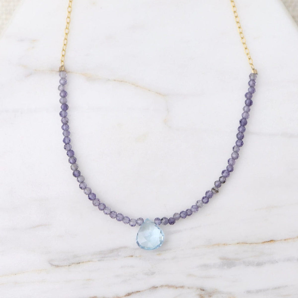 
                      
                        NKL-GF Gold Filled Chain with Gemstone Arc & Briolette Dr
                      
                    