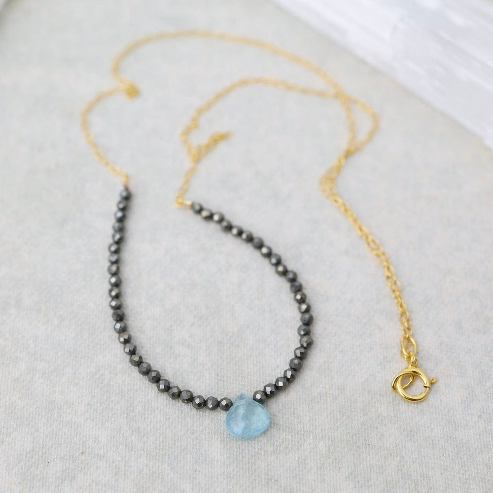 
                      
                        NKL-GF Gold Filled Chain with Gemstone Arc & Briolette Dr
                      
                    