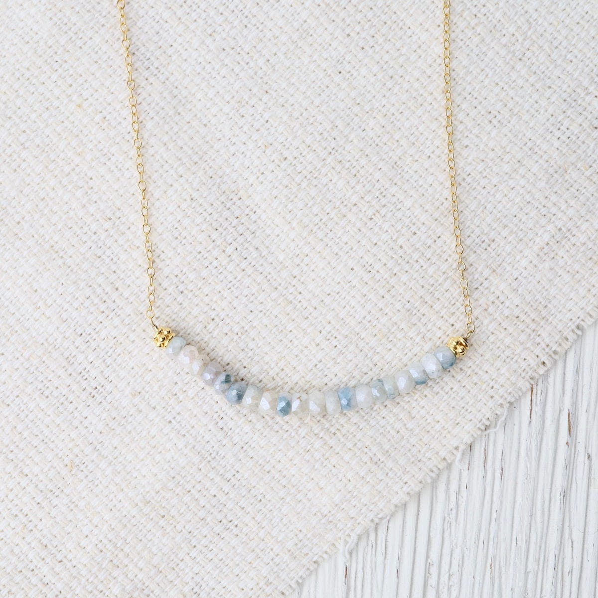 NKL-GF Gold Filled Chain with Gemstone Arc - Silverite