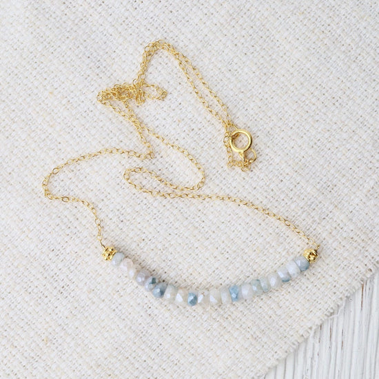 NKL-GF Gold Filled Chain with Gemstone Arc - Silverite