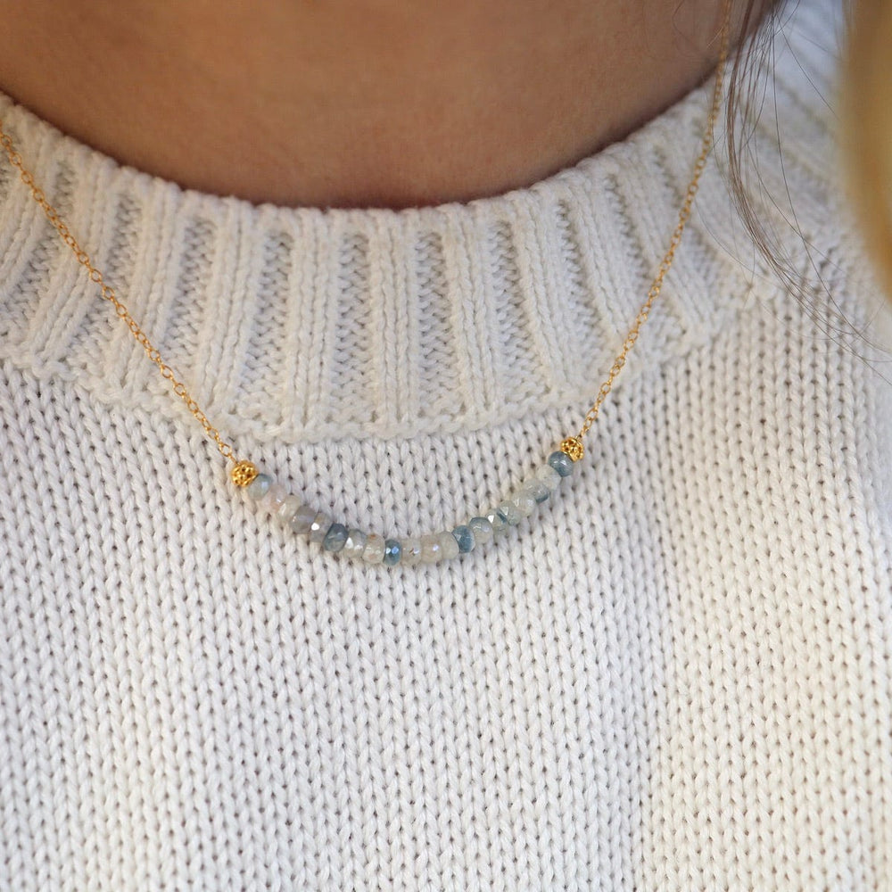 NKL-GF Gold Filled Chain with Gemstone Arc - Silverite