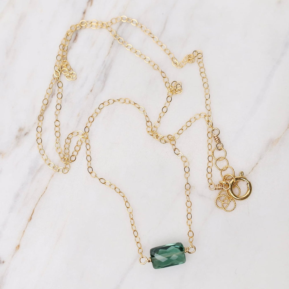 
                  
                    NKL-GF Gold Filled Chain with Rectangular Indicolite Quar
                  
                