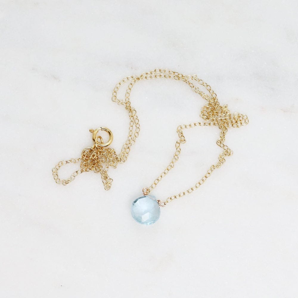 
                      
                        NKL-GF Gold Filled Chain with Single Brio Necklace - Blue
                      
                    