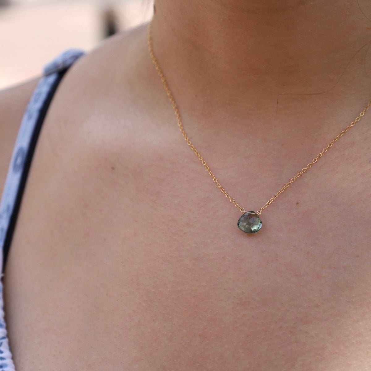NKL-GF Gold Filled Chain with Single Brio Necklace - Myst