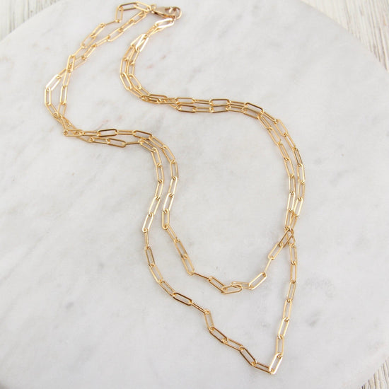 NKL-GF Gold Filled Double Paperclip Chain Necklace