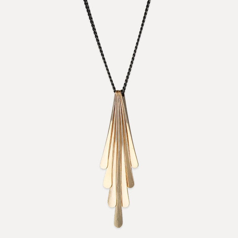NKL-GF Gold Filled Fringe with Oxidized Frida Necklace