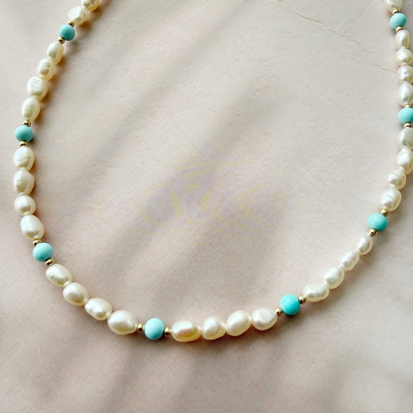 NKL-GF Gold Filled Islander Freshwater Pearl Beaded Necklace