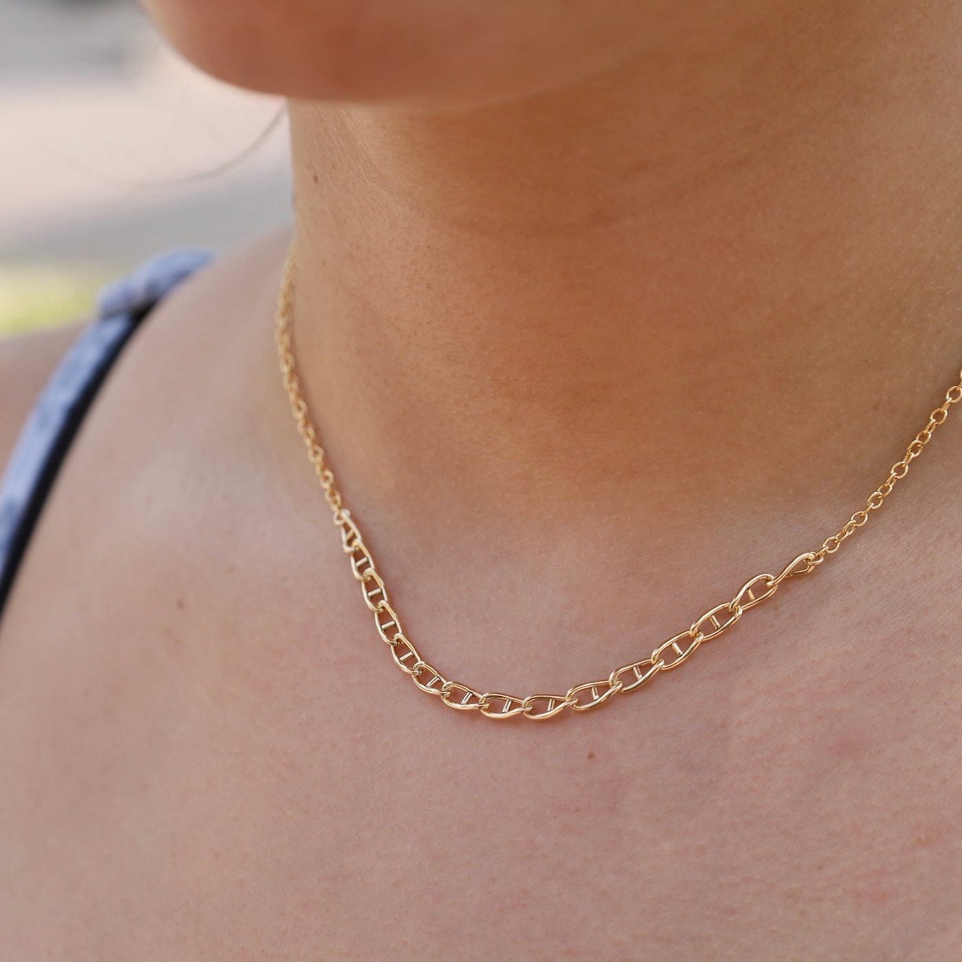 NKL-GF Gold Filled Mariner Chain & Cable Chain Necklace