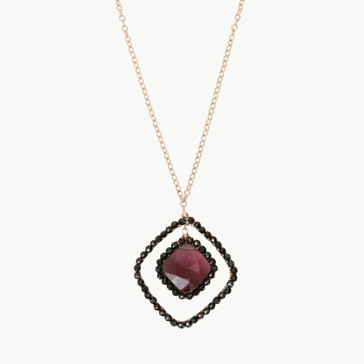 NKL-GF Gold Filled Pinot Mix Necklace - Amethyst Quartz w