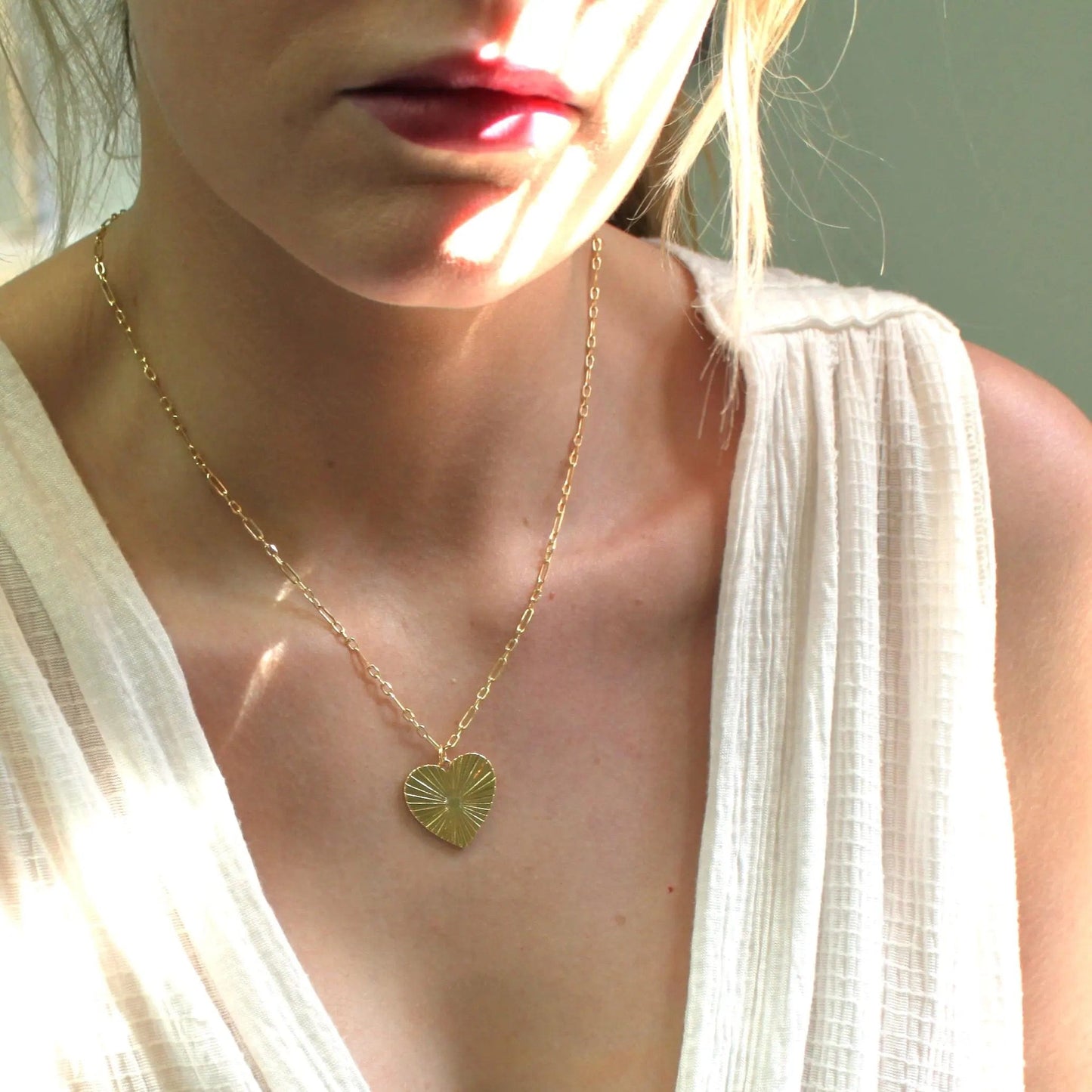NKL-GF Gold Heart Pendant Necklace