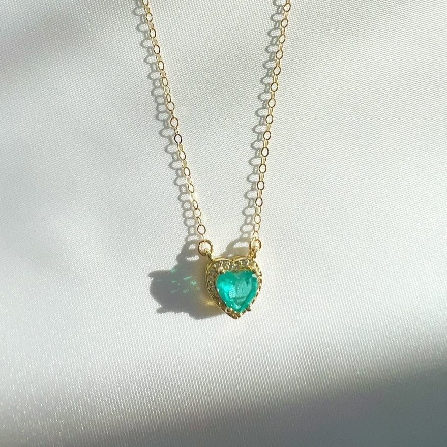 
                  
                    NKL-GF Green with Envy Emerald Heart Necklace Gold Filled
                  
                