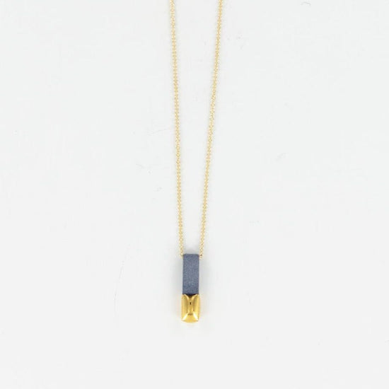 NKL-GF Grey Gold Dipped Bar Necklace