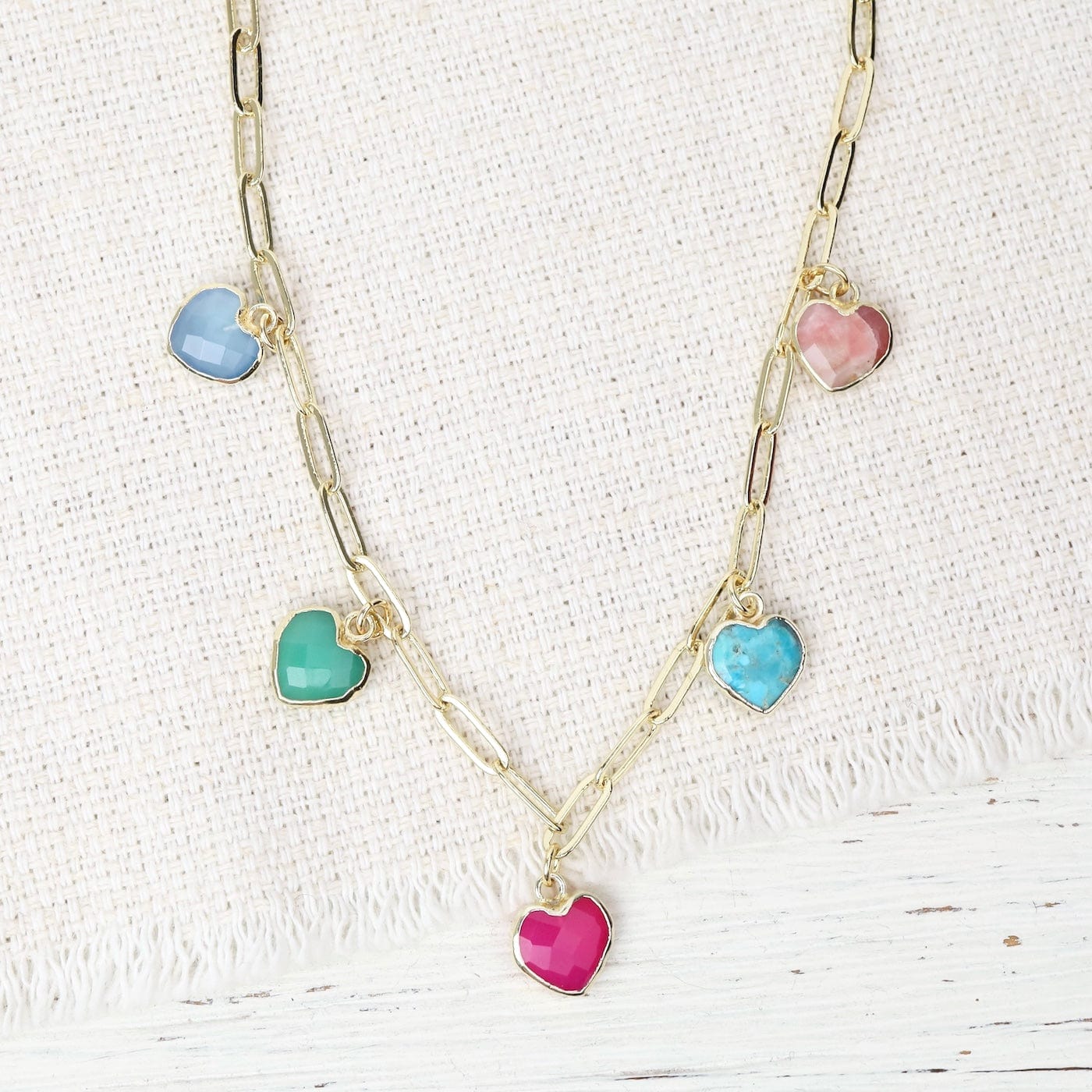 NKL-GF Haley Heart Charm Necklace