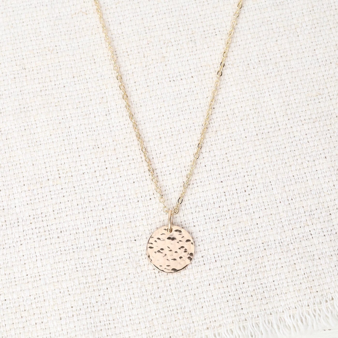 NKL-GF Hammered Disc Necklace
