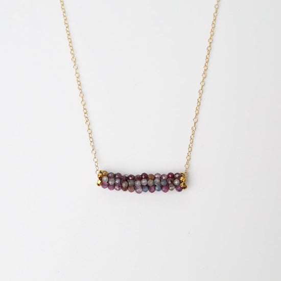 NKL-GF Hand Stitched Ruby &amp; Sapphire with Vermeil Trim