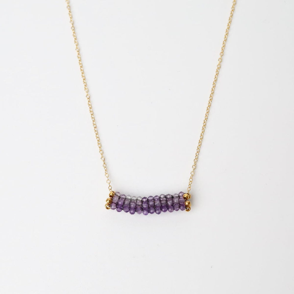 NKL-GF Hand Stitched Shaded Amethyst Gold Trim