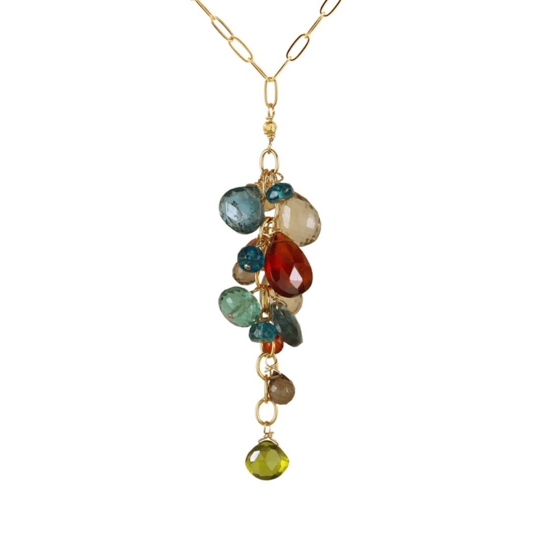 NKL-GF Kyanite Mix Waterfall Necklace
