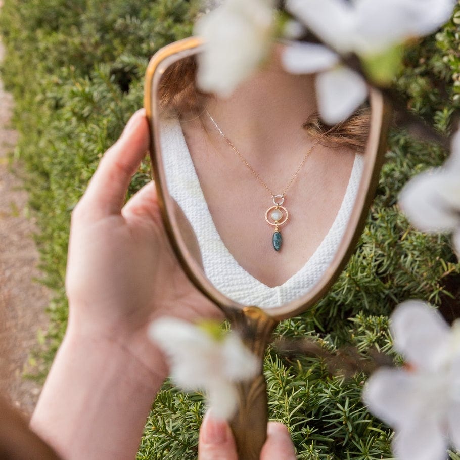 NKL-GF Kyanite Petal Necklace