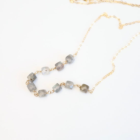 NKL-GF Labradorite Handmade Bead Chain Necklace