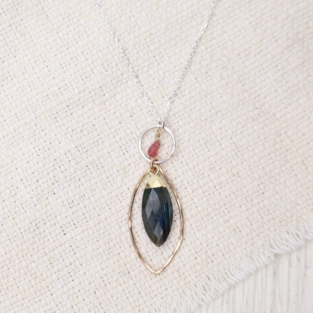 NKL-GF Labradorite Marquise Pendant