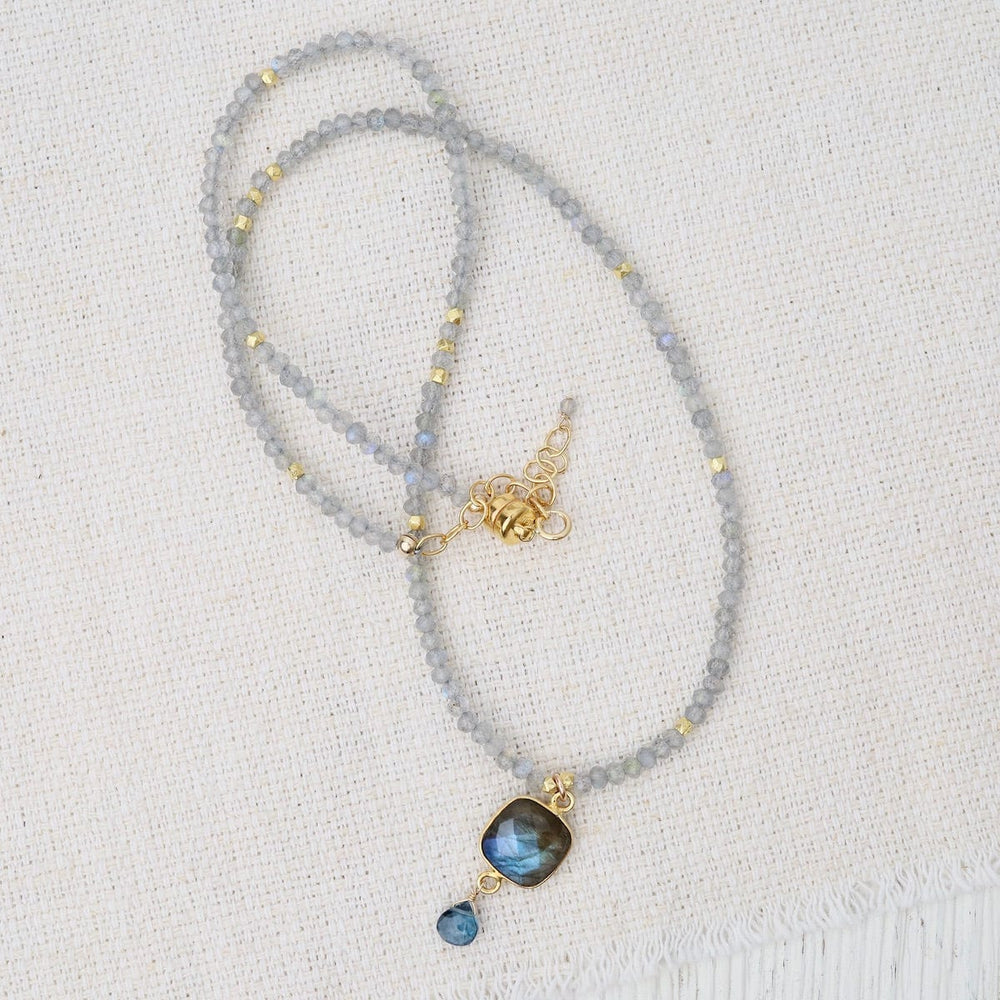 
                  
                    NKL-GF Labradorite Square Bezel Link Necklace
                  
                