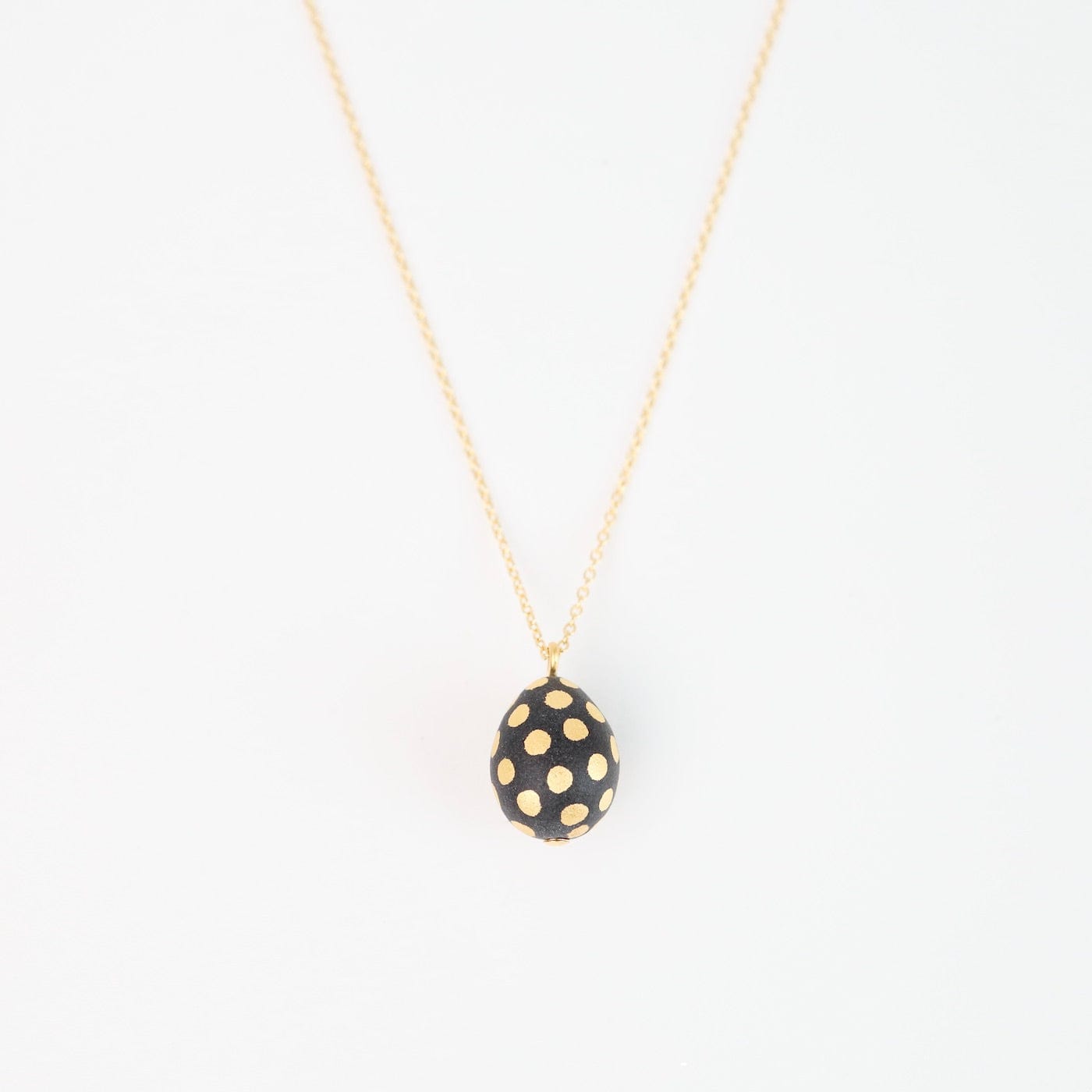 NKL-GF Ladybug Teardrop Necklace - Black