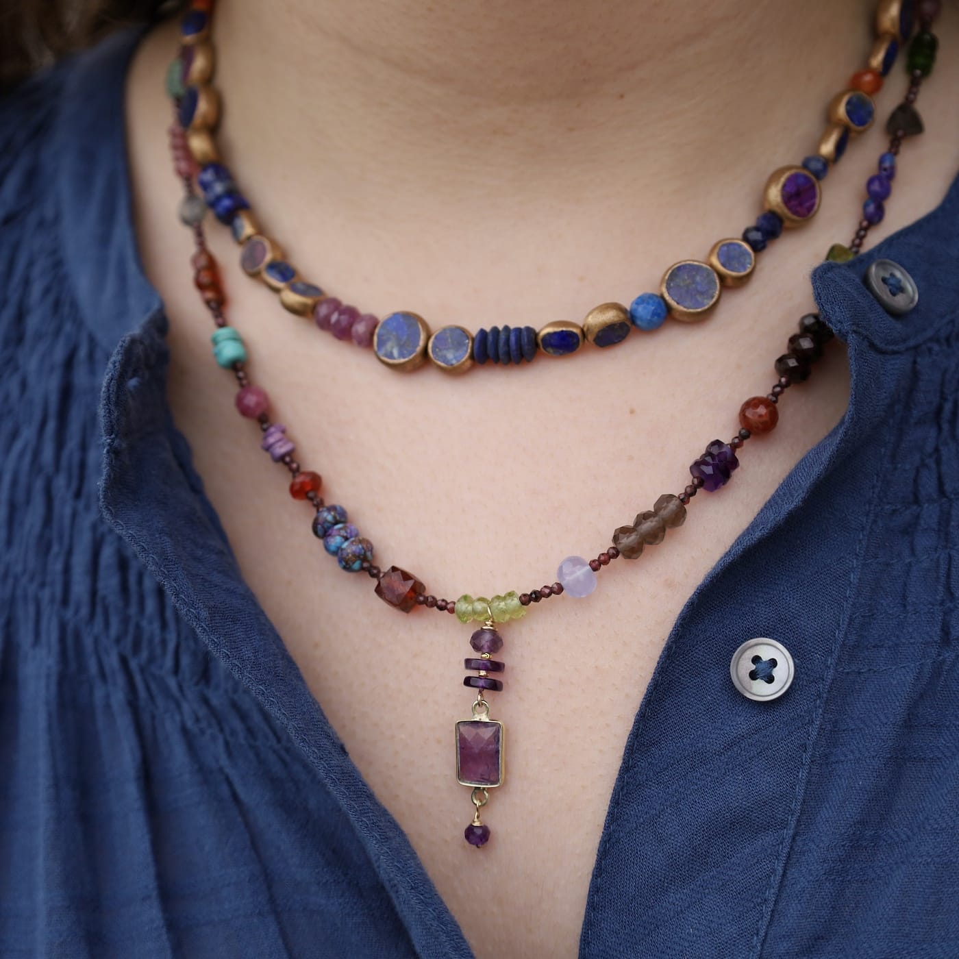 NKL-GF Lapis Fairy Pillow Necklace