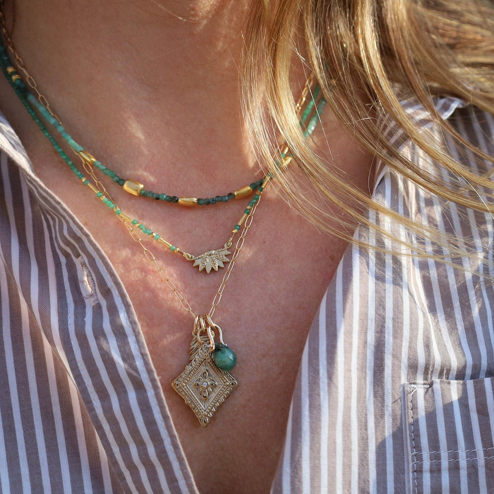 NKL-GF Lhasa Necklace with Emerald