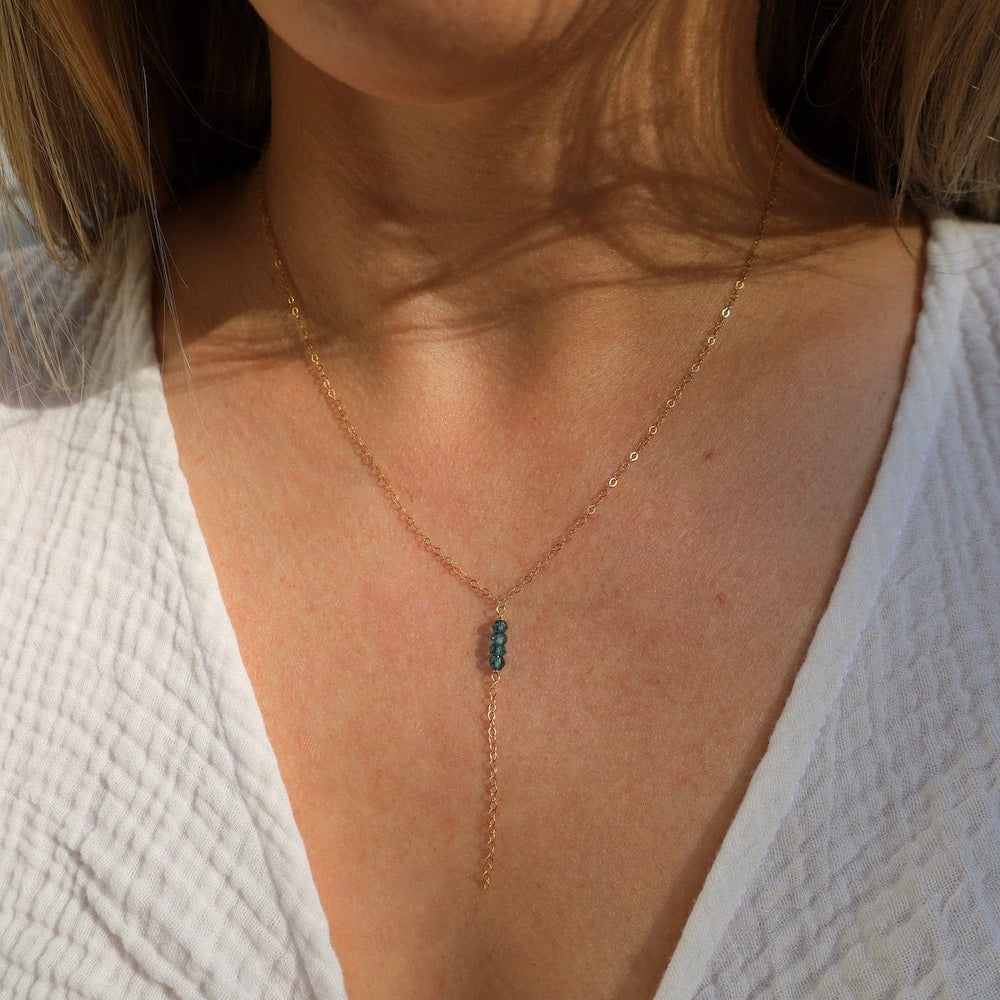 NKL-GF London Blue Topaz Y Necklace