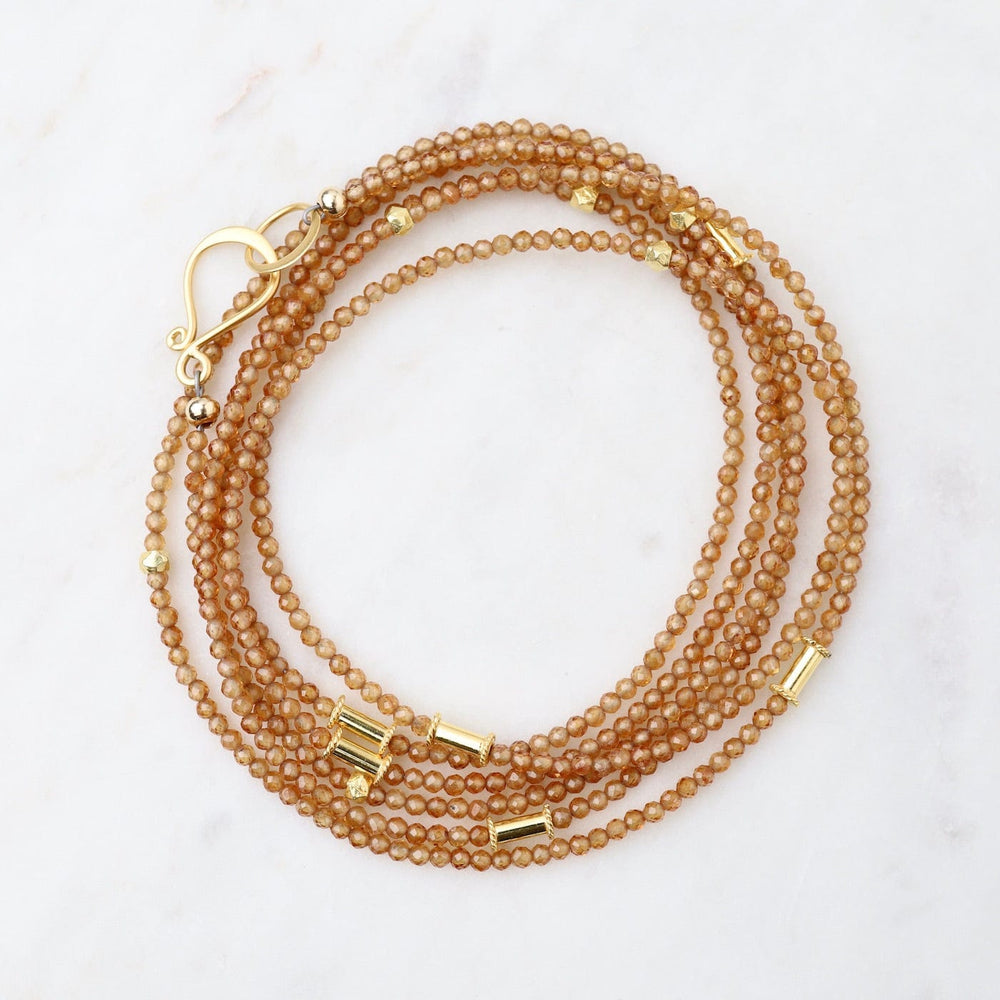 
                      
                        NKL-GF Long Hessonite Garnet & Gold Fill Beads Necklace
                      
                    