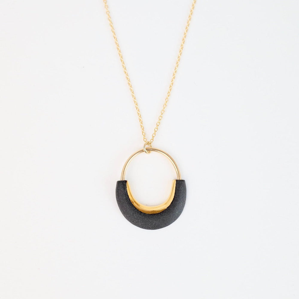 NKL-GF Matte Black Eden Round Nekclace