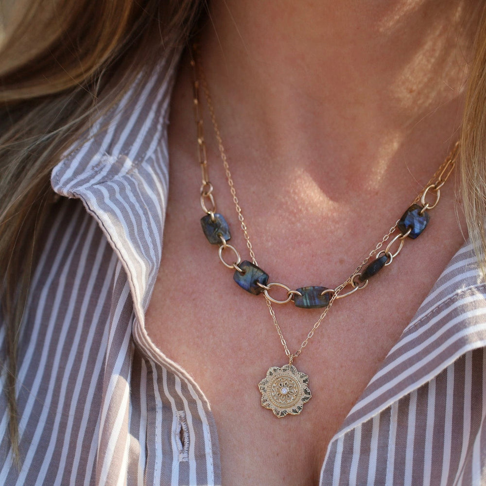 NKL-GF Meteor Necklace with Labradorite