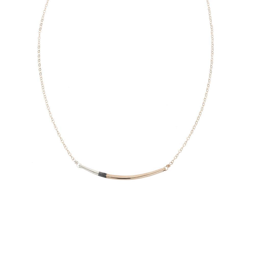 NKL-GF Mini Tri Toned Arc Necklace