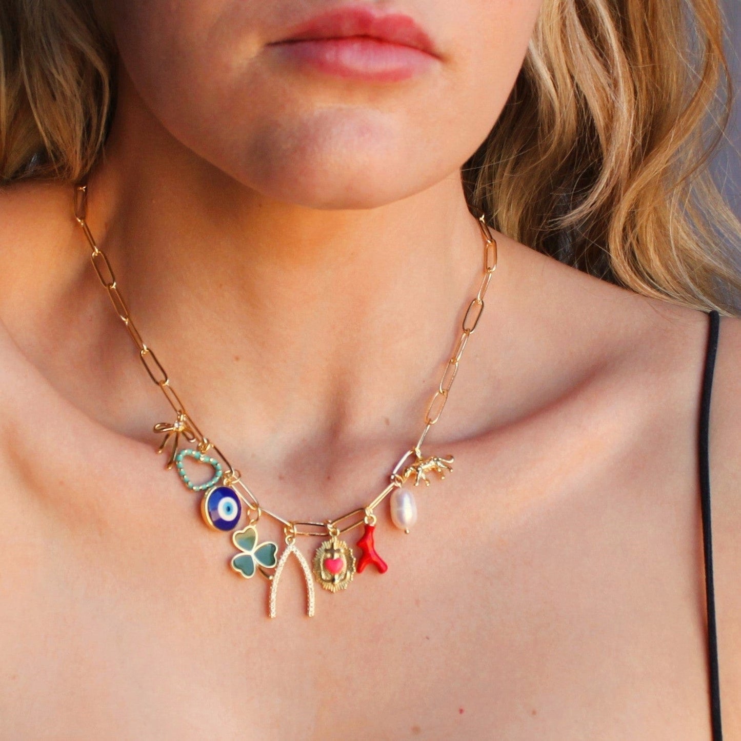 NKL-GF Mixed Multi Charm Necklace