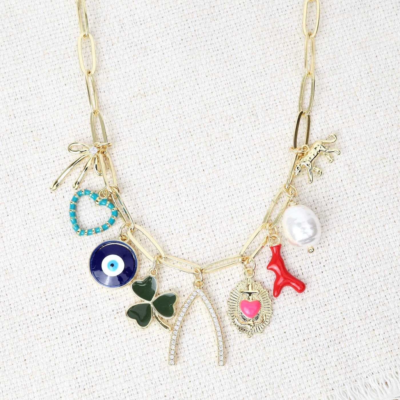 NKL-GF Mixed Multi Charm Necklace