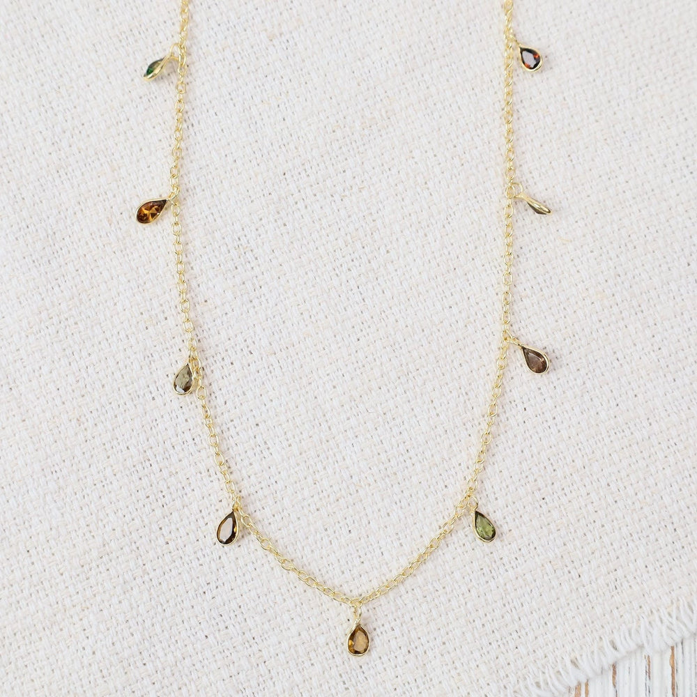 
                  
                    NKL-GF Multi Color Tourmaline Tiny Teardrops Necklace
                  
                