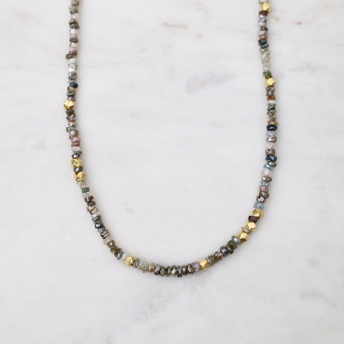 NKL-GF 16" Mystic Sapphire Gold Necklace