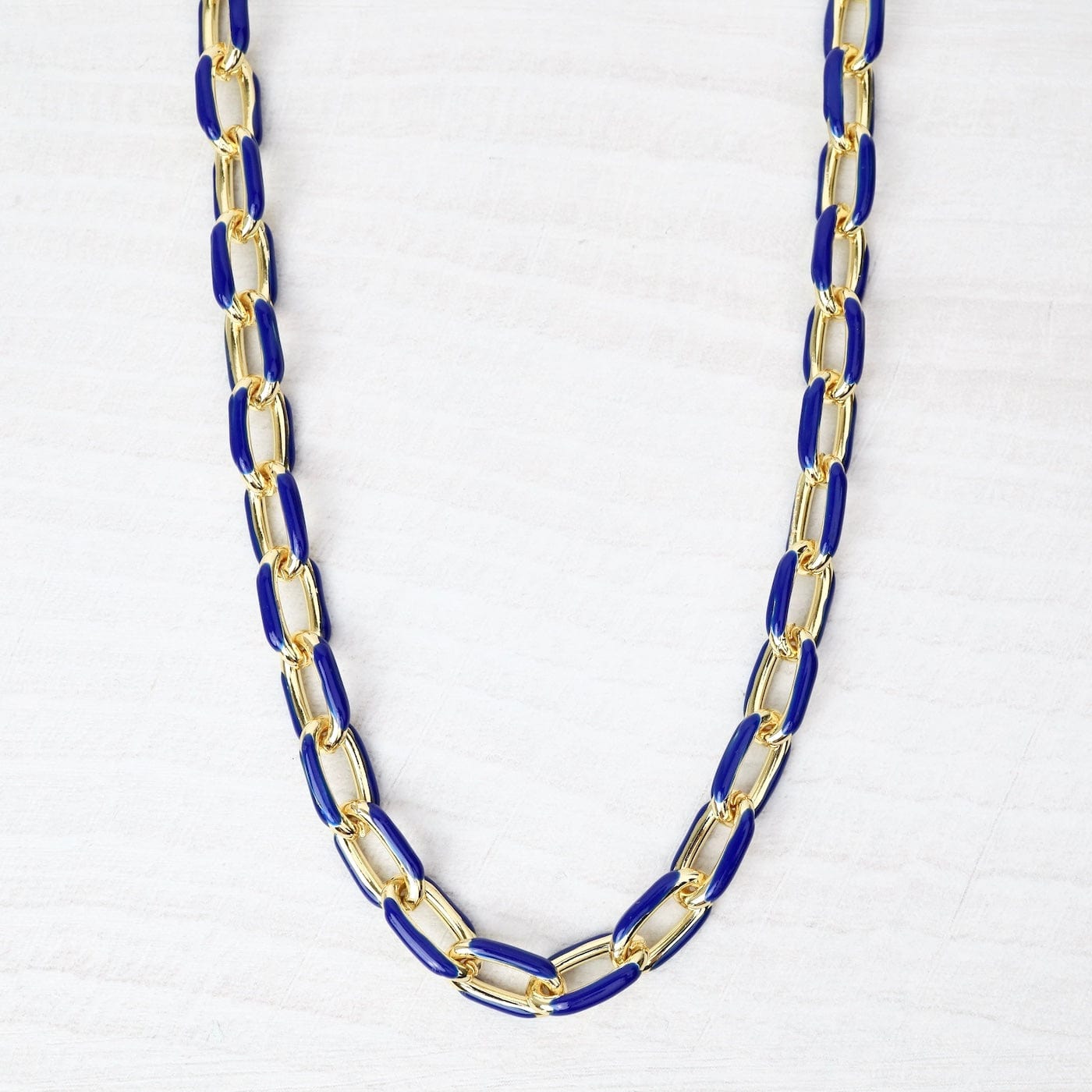 NKL-GF Navy Chunky Gold Chain