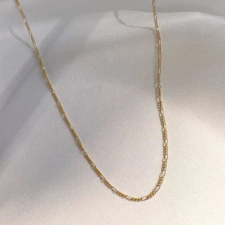 NKL-GF Novia Dainty Figaro Layering Chain Necklace Gold Fill