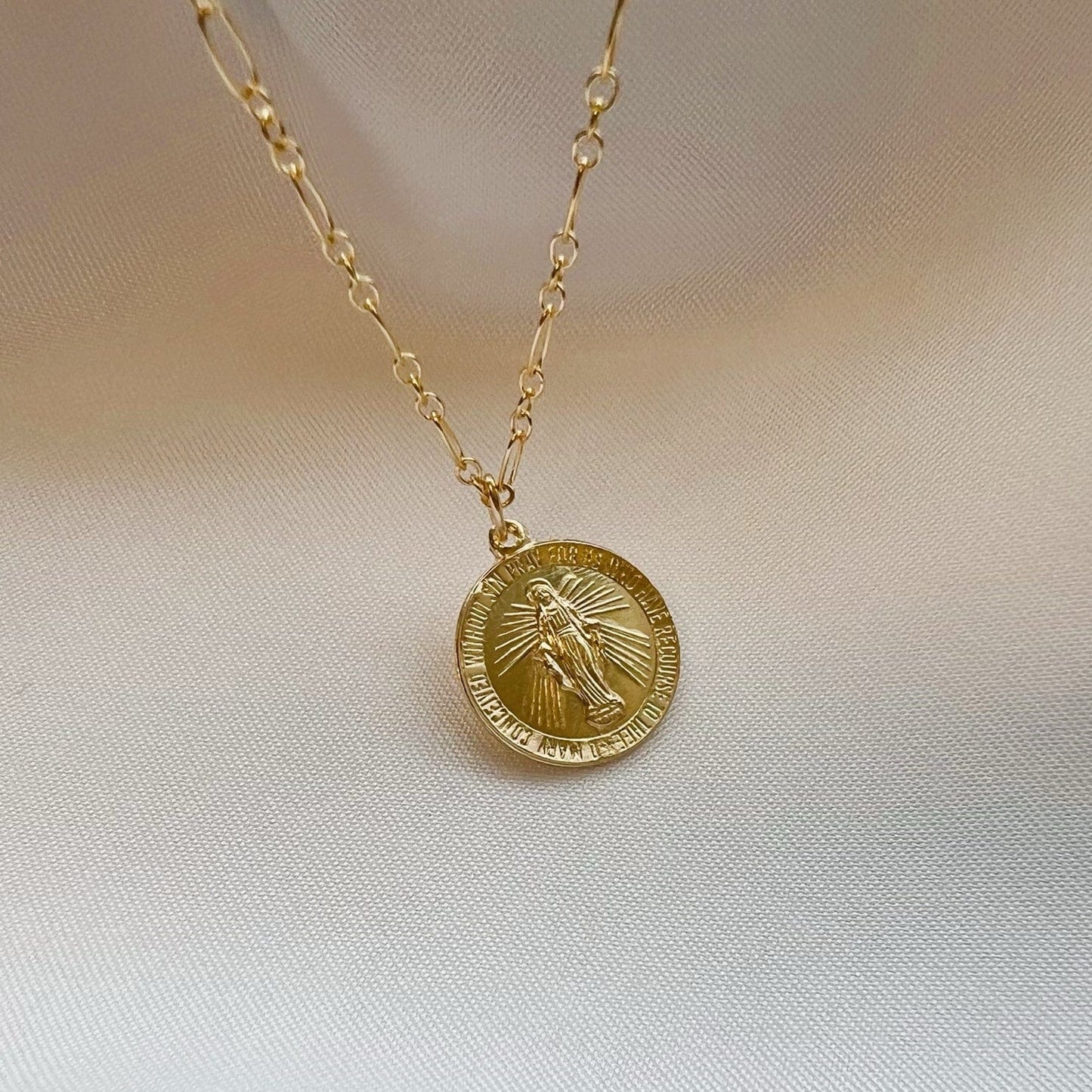 NKL-GF Our Lady Virgin Mary Necklace Gold Filled
