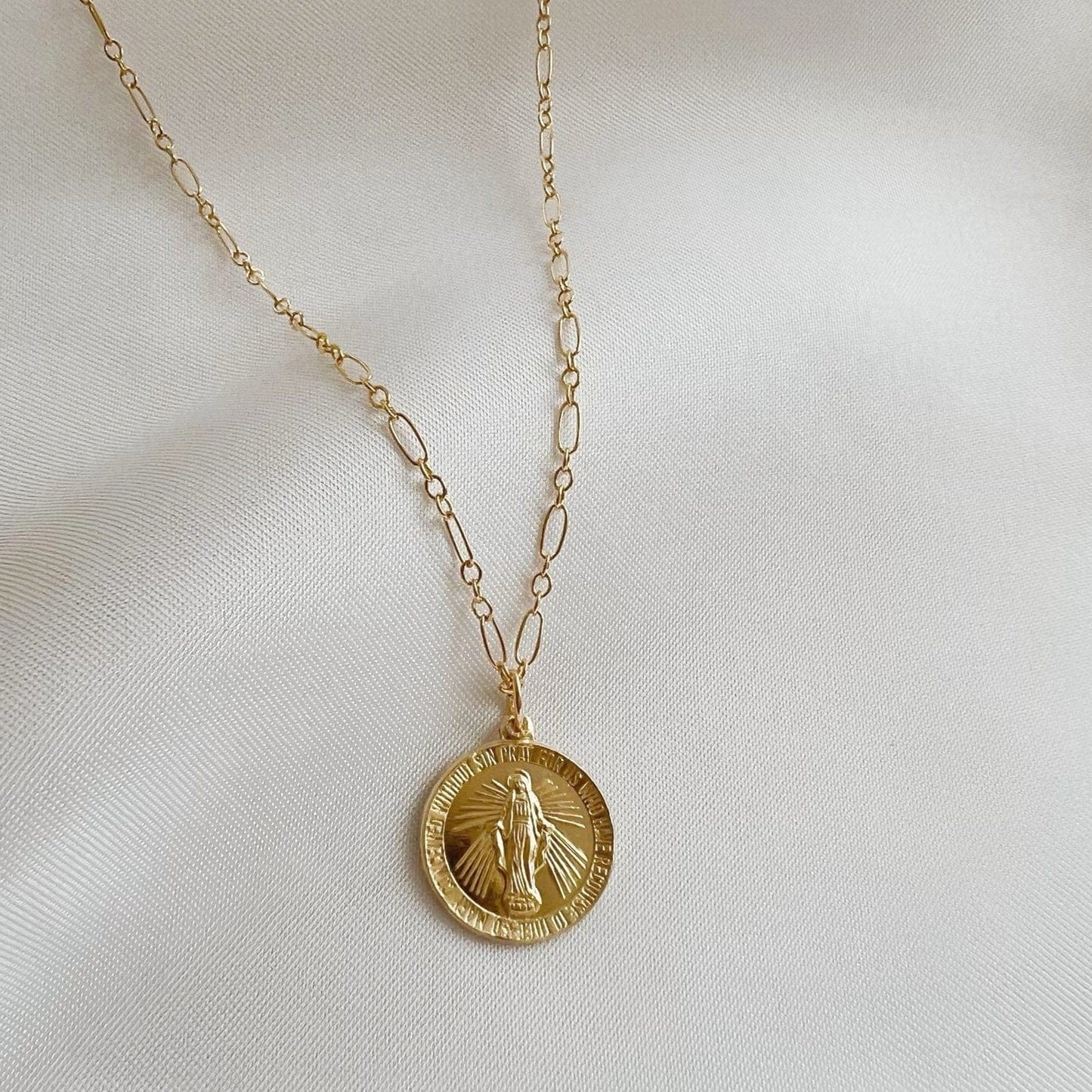 NKL-GF Our Lady Virgin Mary Necklace Gold Filled