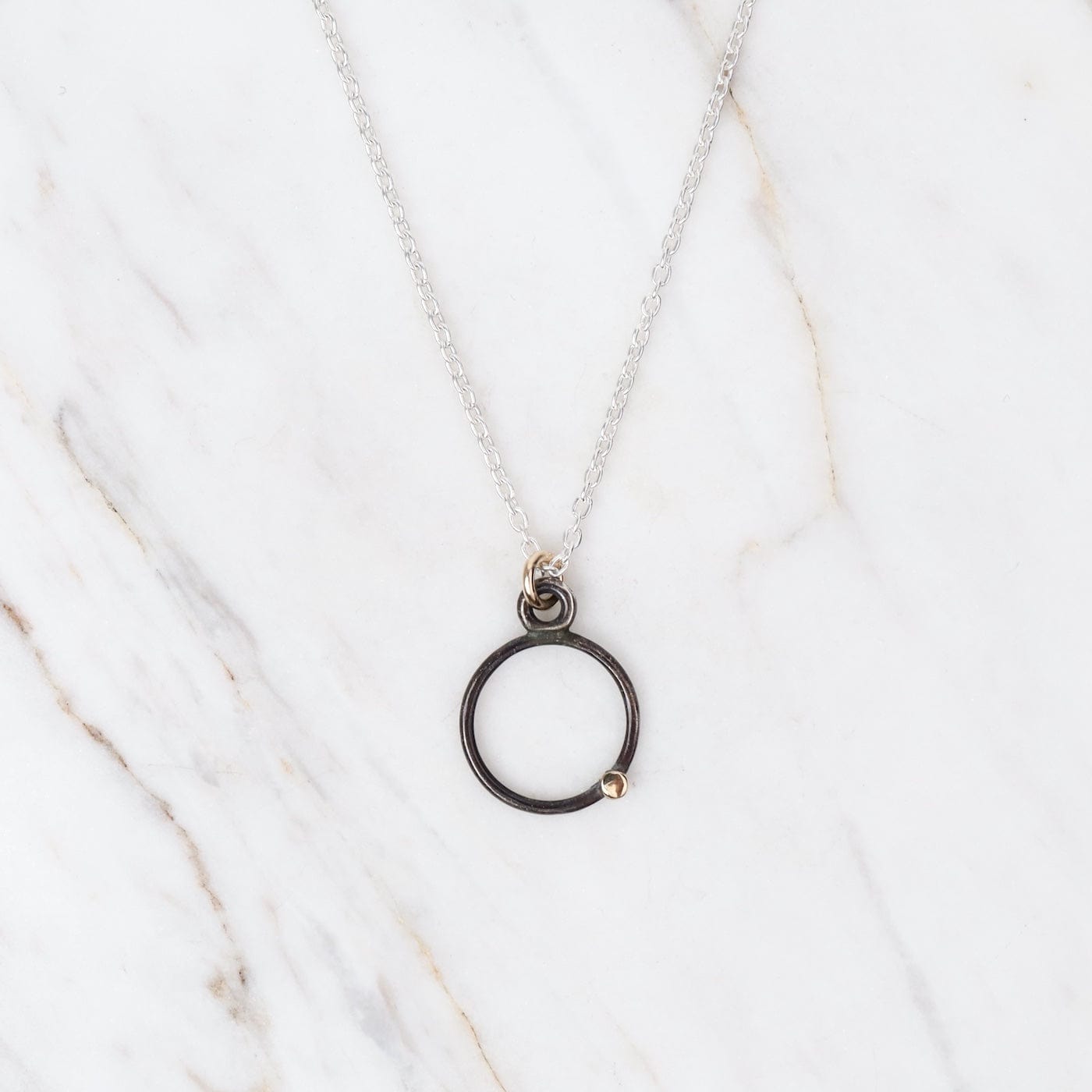 NKL-GF Oxidized Gold Dot Necklace