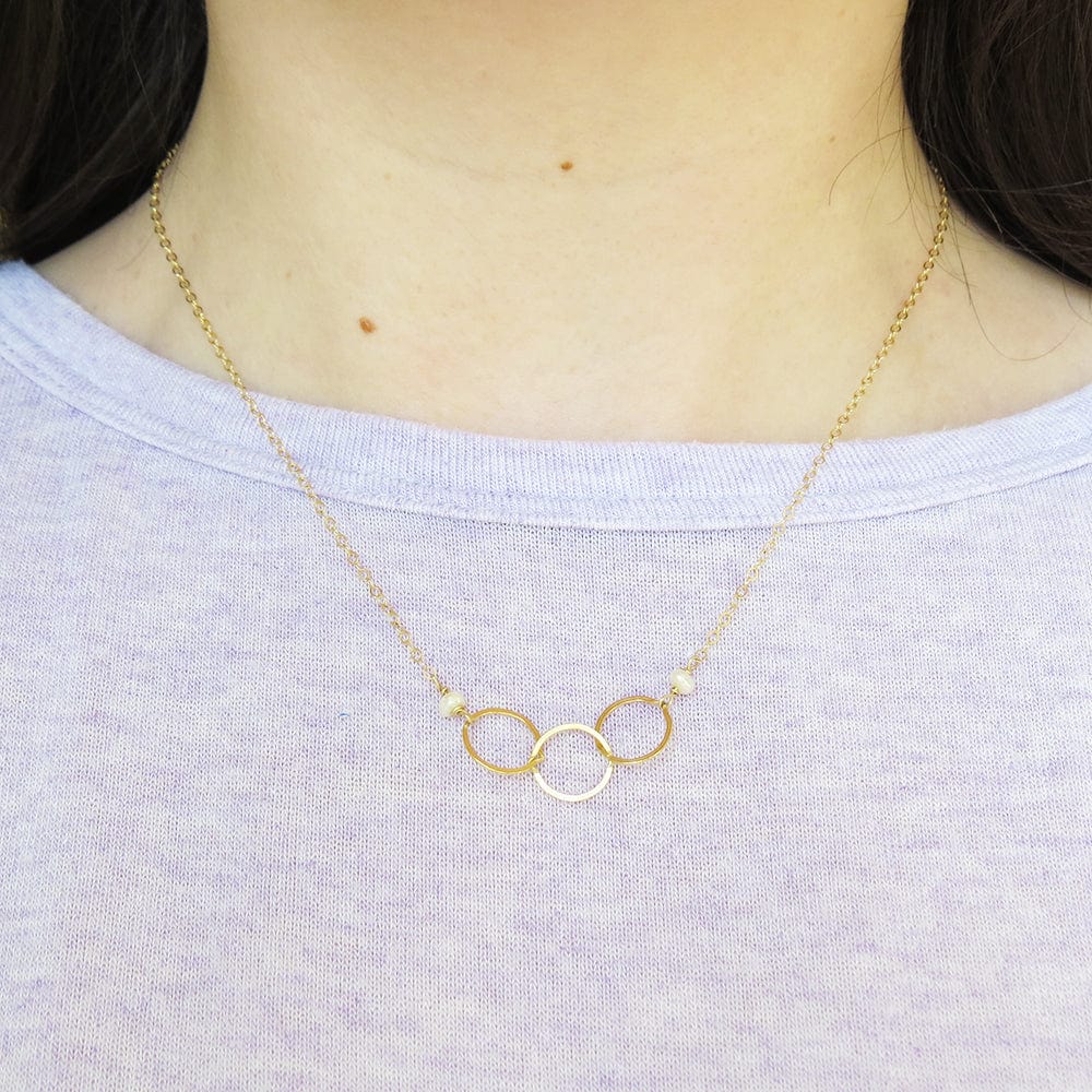 
                      
                        NKL-GF PEARL AND THREE LOOPED GOLD NECKLACE
                      
                    