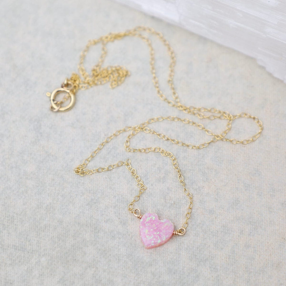 
                      
                        NKL-GF Pink Opal Heart Necklace
                      
                    