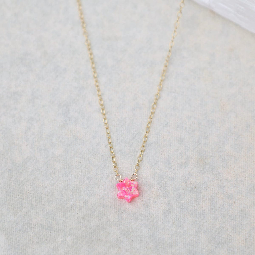 
                      
                        NKL-GF Pink Opal Star of David Necklace
                      
                    