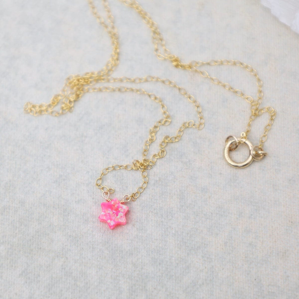 
                      
                        NKL-GF Pink Opal Star of David Necklace
                      
                    